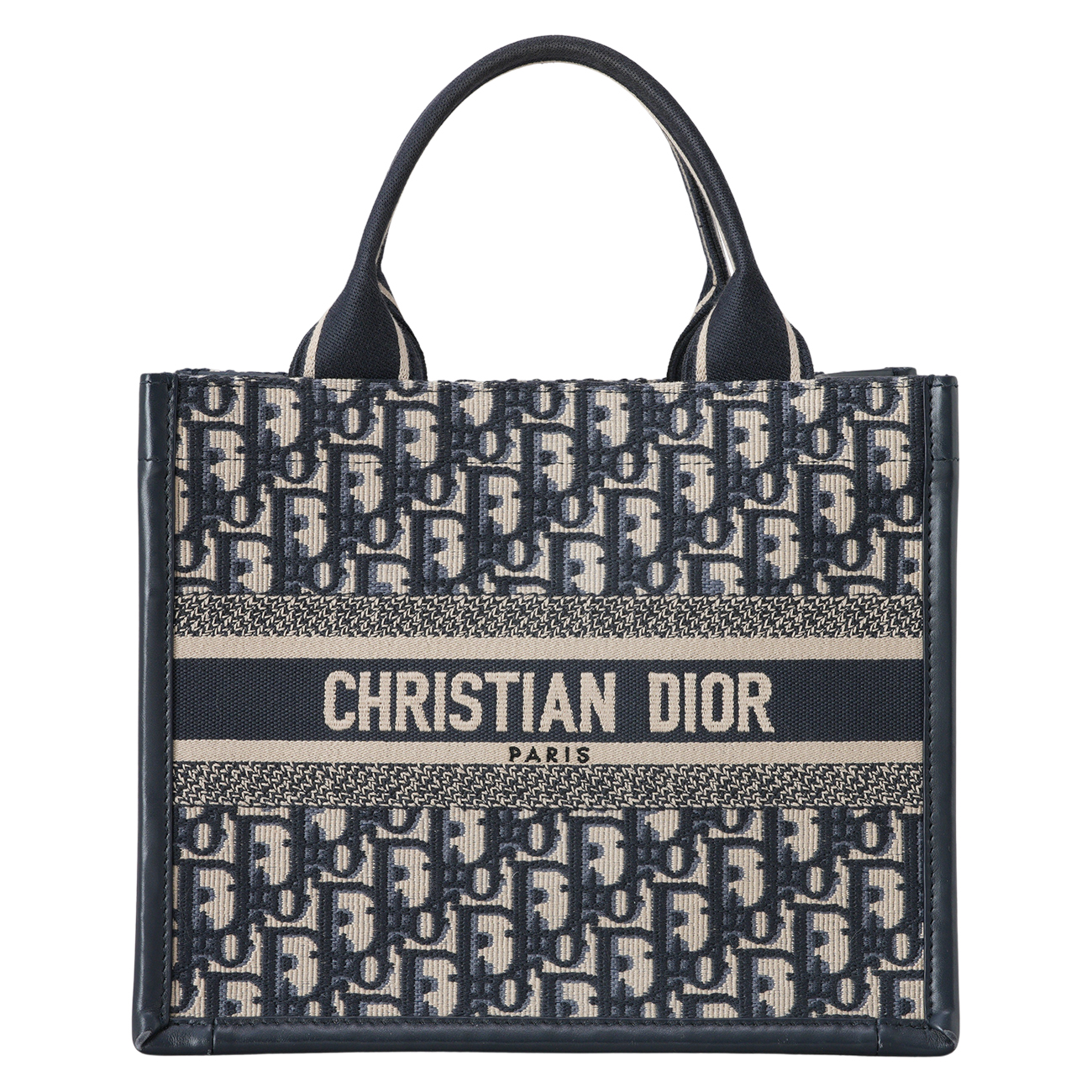 CHRISTIAN DIOR(USED)디올 오블리크 북토트 레더 스몰